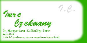 imre czekmany business card