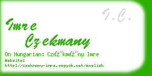 imre czekmany business card